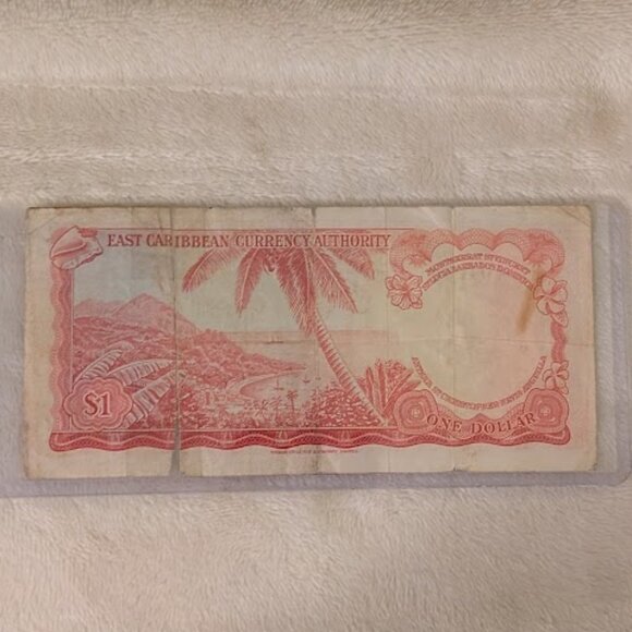 O1 1965 EAST CARIBBEAN AUTHORITY 1 DOLLAR NOTE - Picture 2 of 2